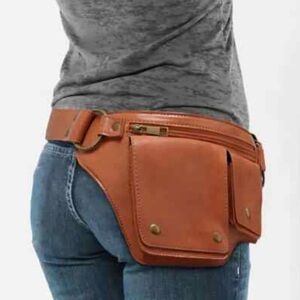 Faux Leather Vintage Style Waist Bag